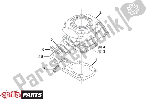 Todas las partes para Cilinder Ontluchtingventiel de Aprilia RX 107 125 1994 - 1998