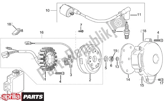 All parts for the Ignition of the Aprilia RX 107 125 1994 - 1998