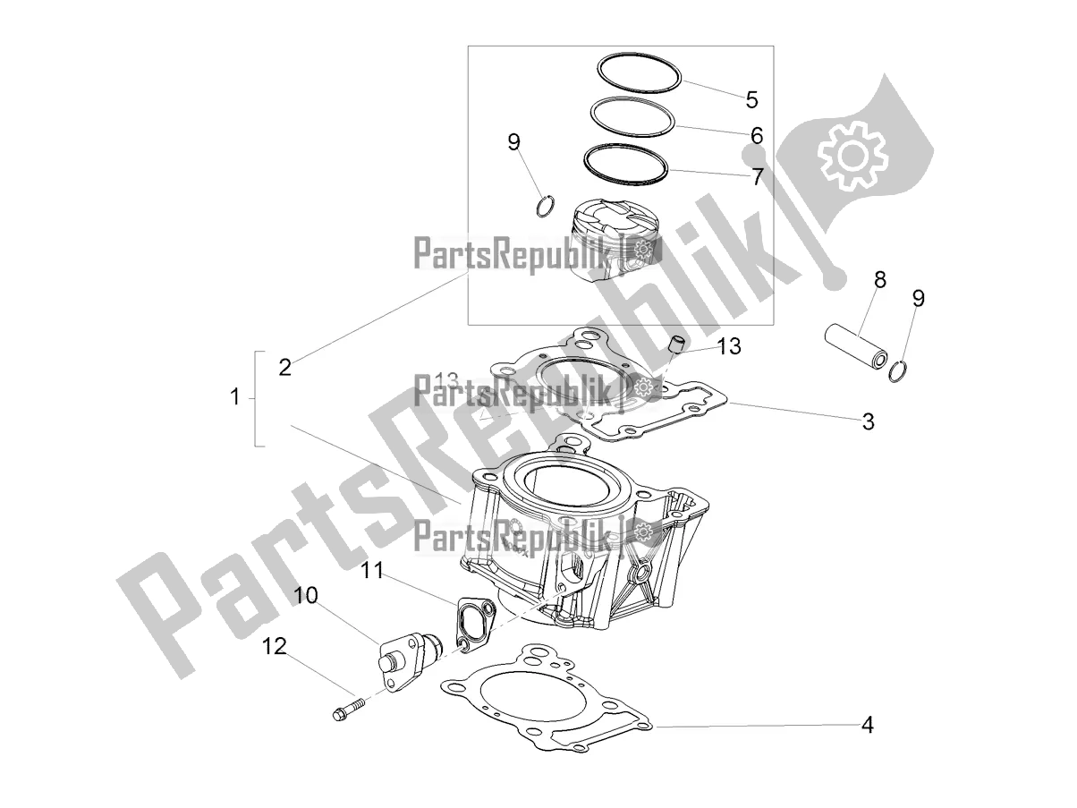 Toutes les pièces pour le Cylindre - Piston du Aprilia RX 125 Apac 2018