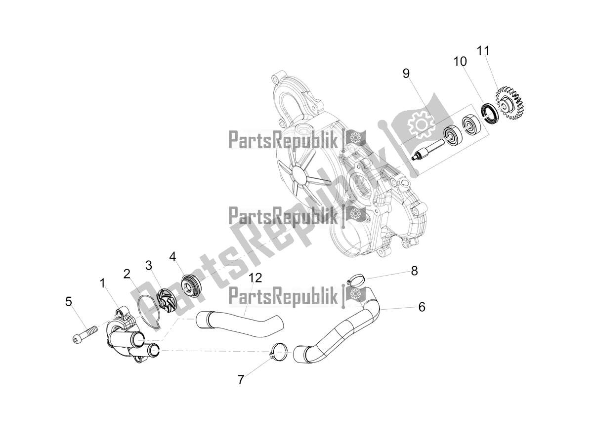 Toutes les pièces pour le Pompe De Refroidissement du Aprilia RX 125 Apac 2019