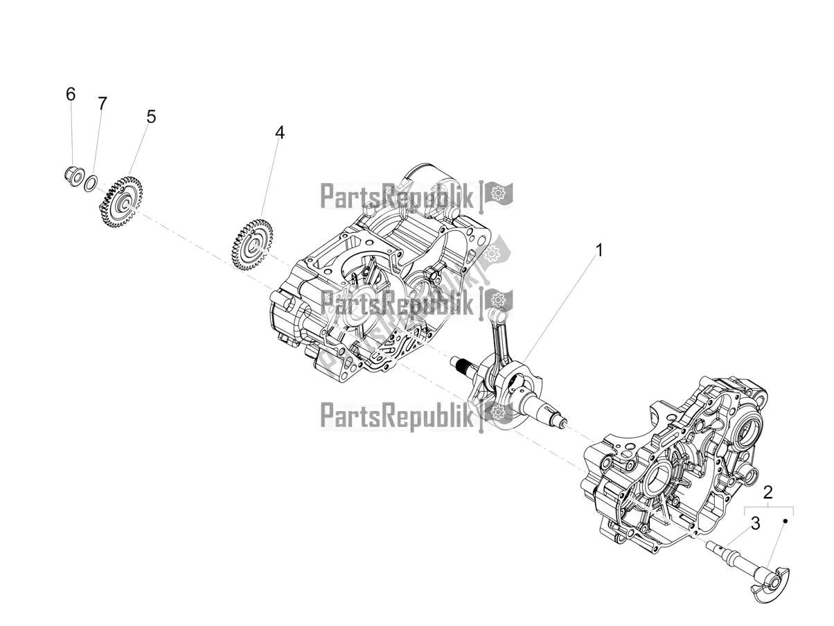 Toutes les pièces pour le Vilebrequin du Aprilia RX 125 Apac 2019