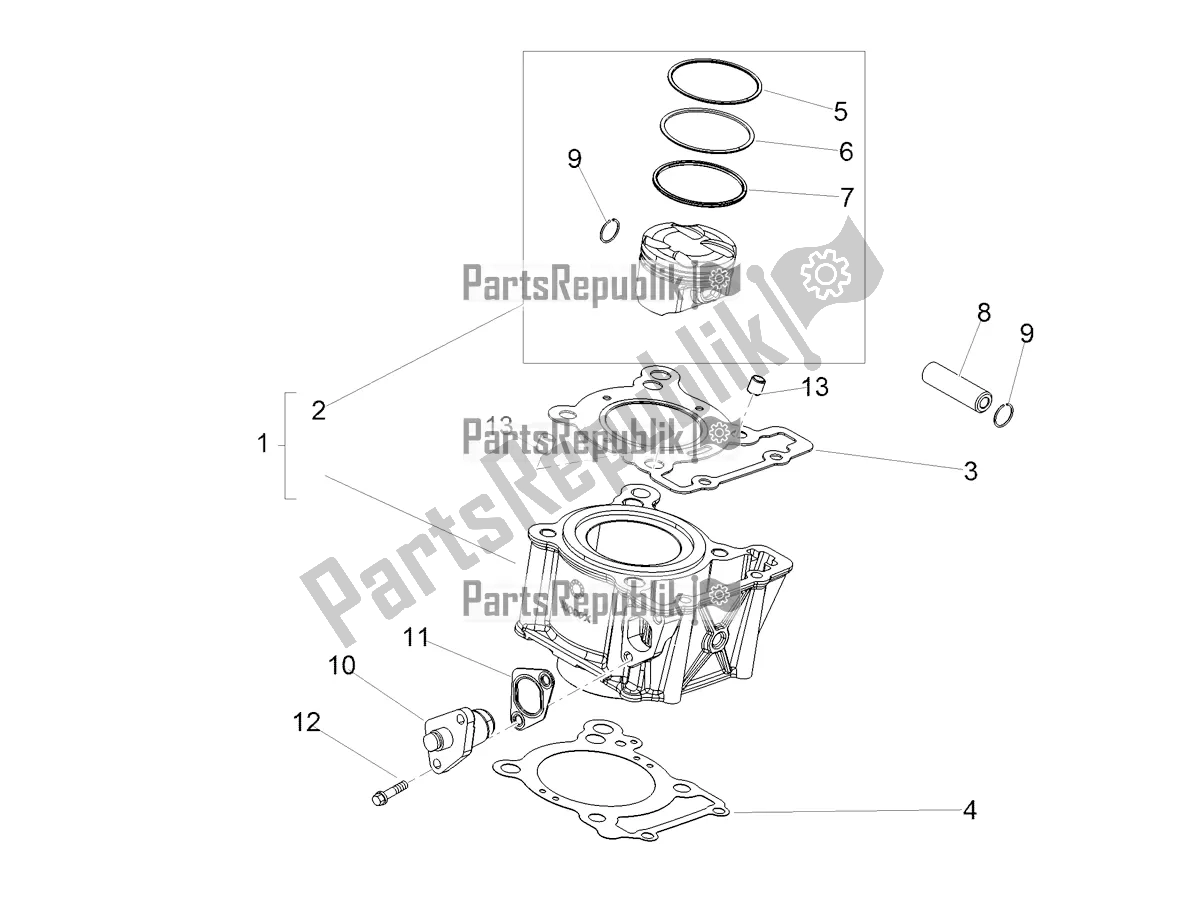 Toutes les pièces pour le Cylindre - Piston du Aprilia RX 125 Apac 2019