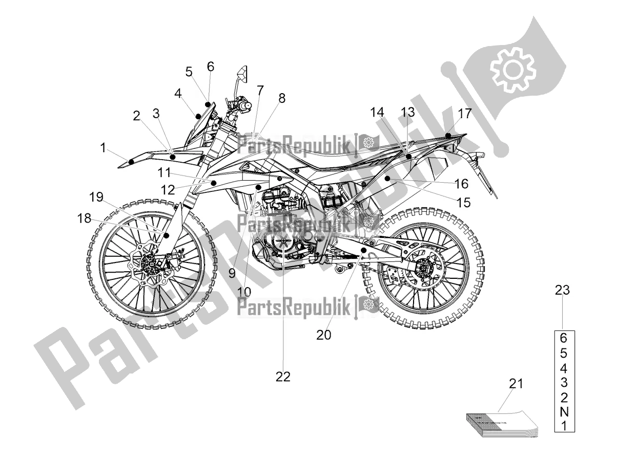 Toutes les pièces pour le Décalcomanie du Aprilia RX 125 Apac 2019