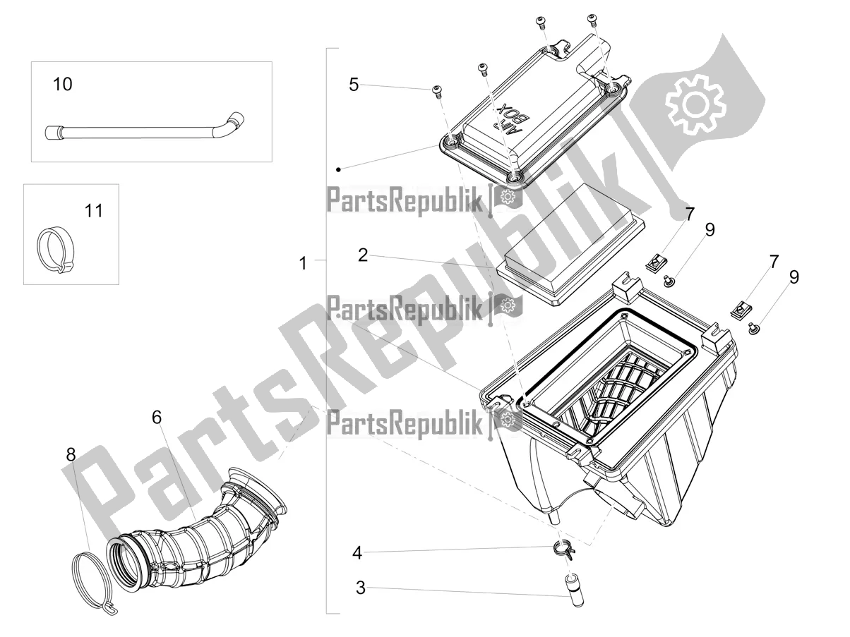 Tutte le parti per il Air Box del Aprilia RX 125 Apac 2020