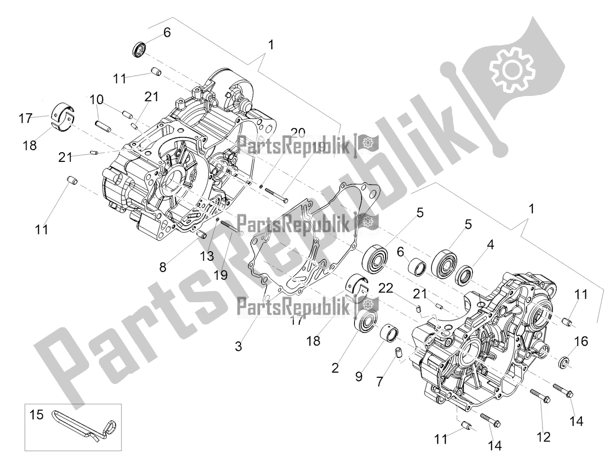 Alle onderdelen voor de Carters I van de Aprilia RX 125 Apac 2020