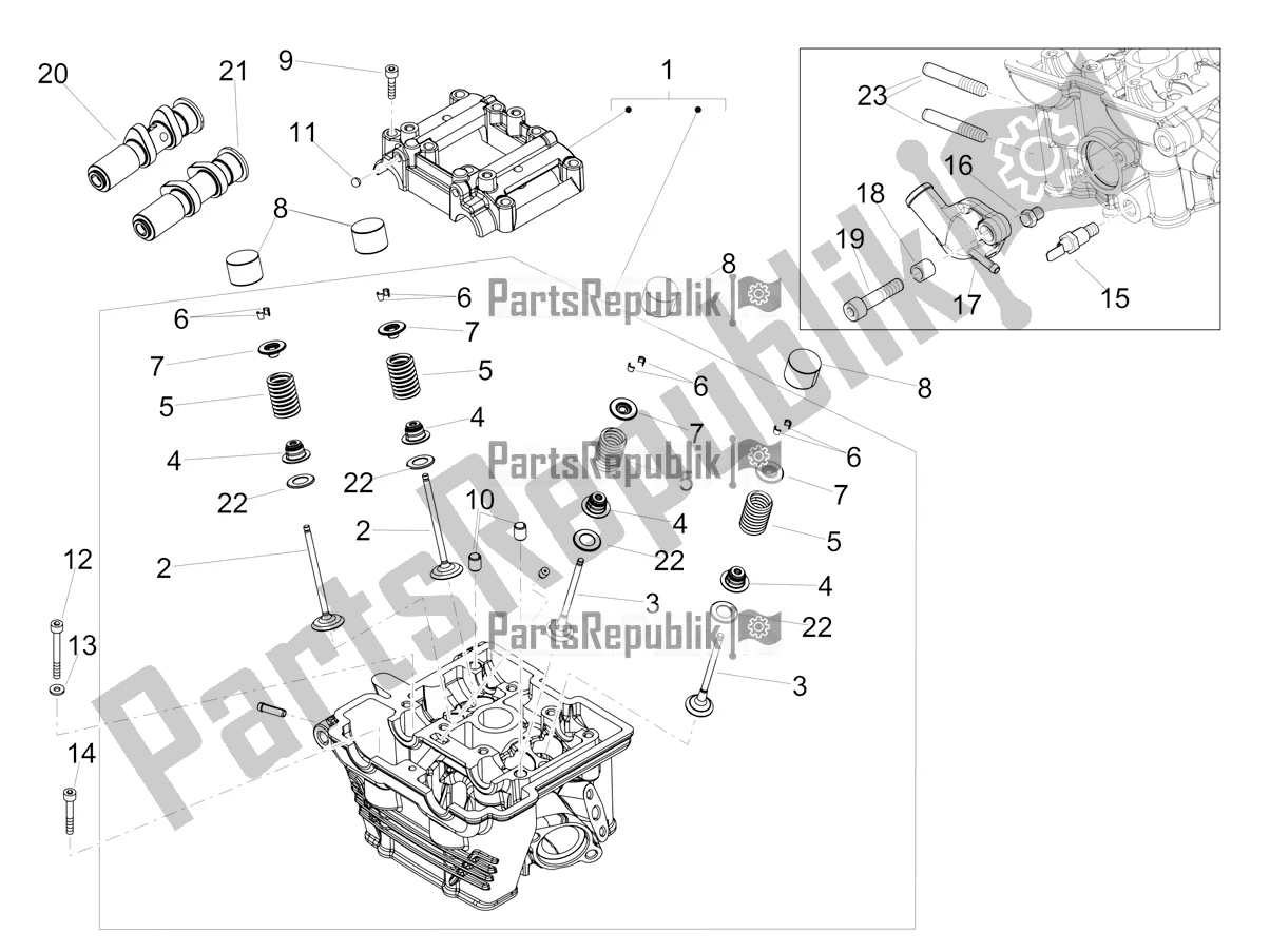 Alle onderdelen voor de Cilinderkop - Kleppen van de Aprilia RX 125 Apac 2020