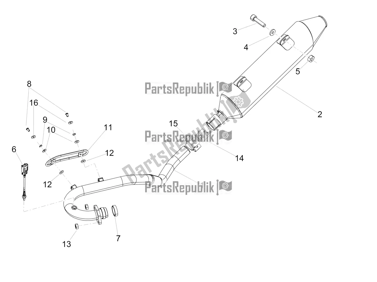 Tutte le parti per il Silenziatore del Aprilia RX 125 Apac 2020