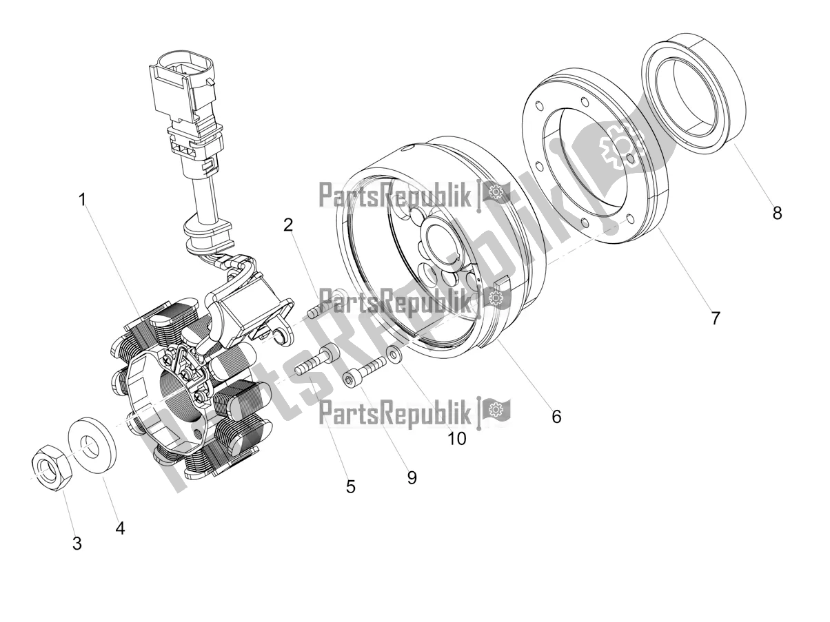 Alle onderdelen voor de Cdi Magneto Montage / Ontstekingsunit van de Aprilia RX 125 Apac 2021
