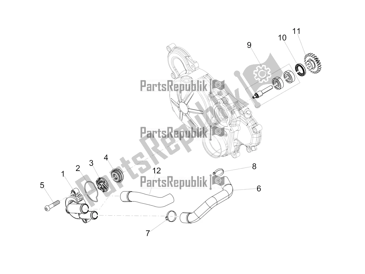 Tutte le parti per il Pompa Di Raffreddamento del Aprilia RX 125 Apac 2021