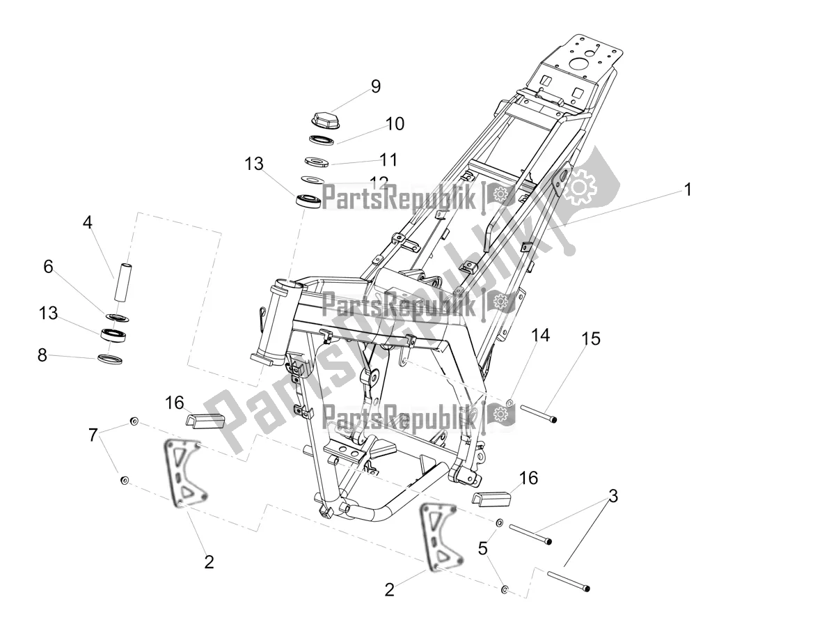 Wszystkie części do Rama Aprilia RX 125 Apac 2021