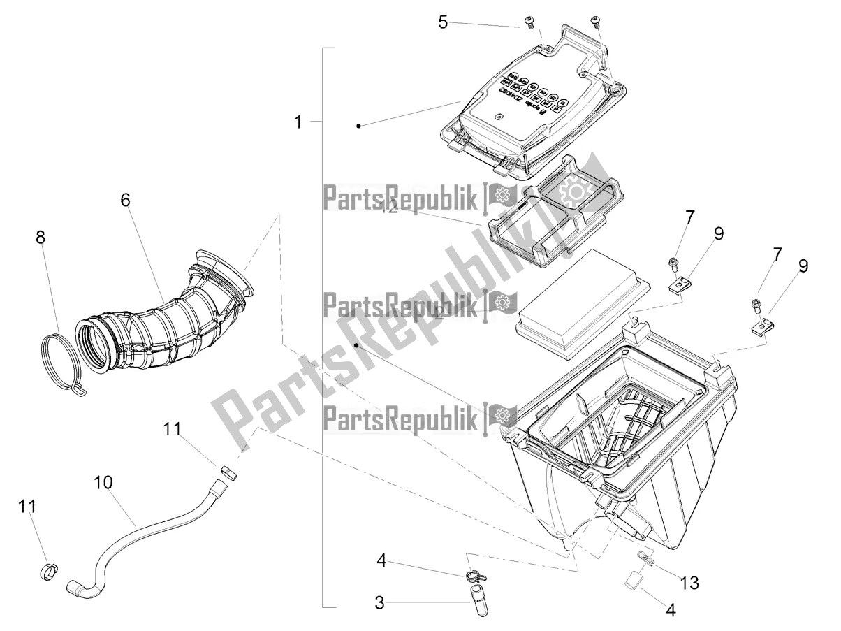 Todas las partes para Caja De Aire de Aprilia RX 125 Apac 2022