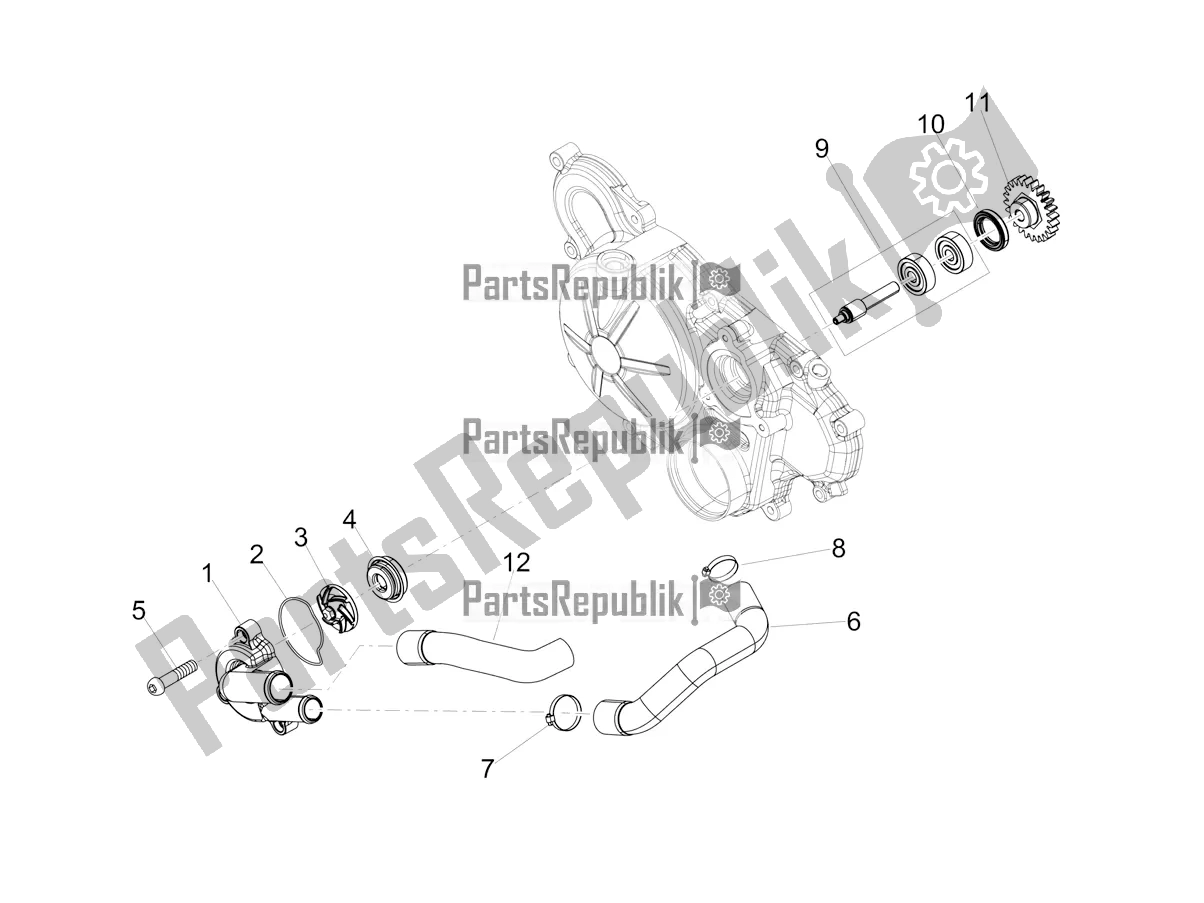 Alle Teile für das Kühlerpumpe des Aprilia RX 125 Apac 2022