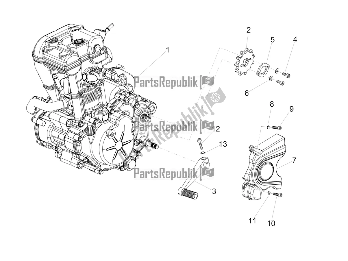 Tutte le parti per il Leva Parziale Per Il Completamento Del Motore del Aprilia RX 125 Apac 2022