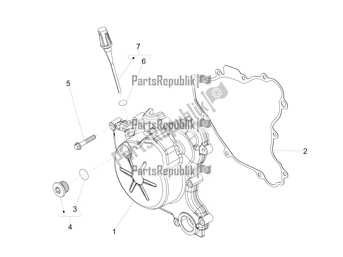 Tutte le parti per il Coperchio Del Volano del Aprilia RX 125 Apac 2022