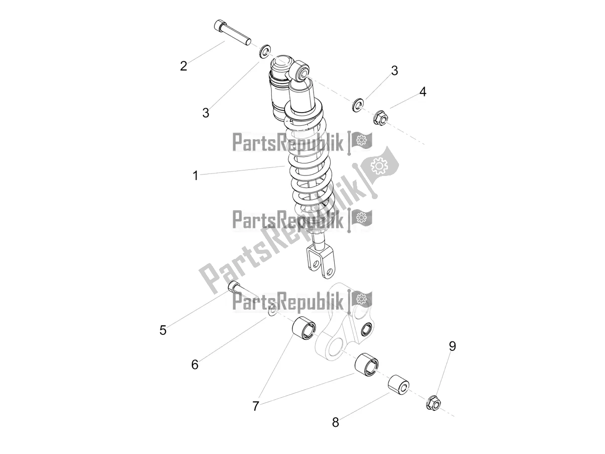 Todas las partes para Amortiguador de Aprilia RX 125 Apac 2022