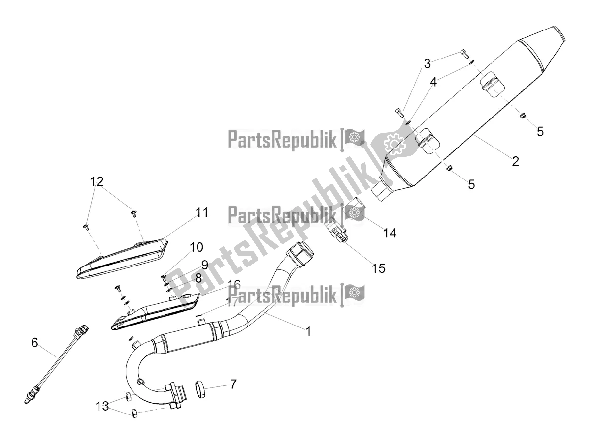 Todas las partes para Silenciador de Aprilia RX 125 Apac 2022