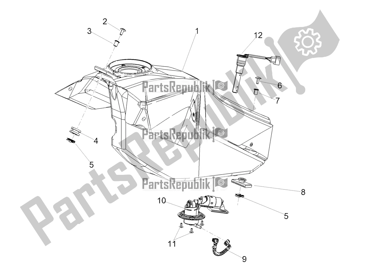 All parts for the Tank of the Aprilia RX 125 Apac 2022