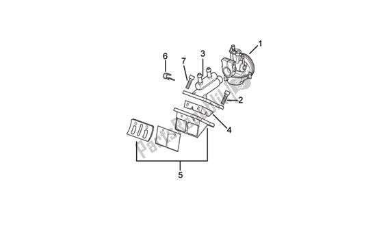 All parts for the Carburettor I of the Aprilia RX 216 50 2003 - 2004