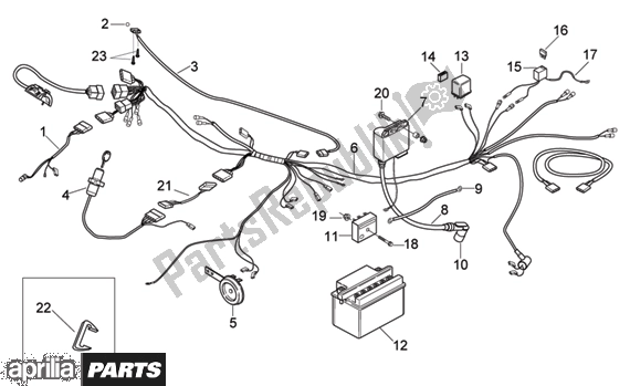 All parts for the Electrical System of the Aprilia RX 216 50 2003 - 2004