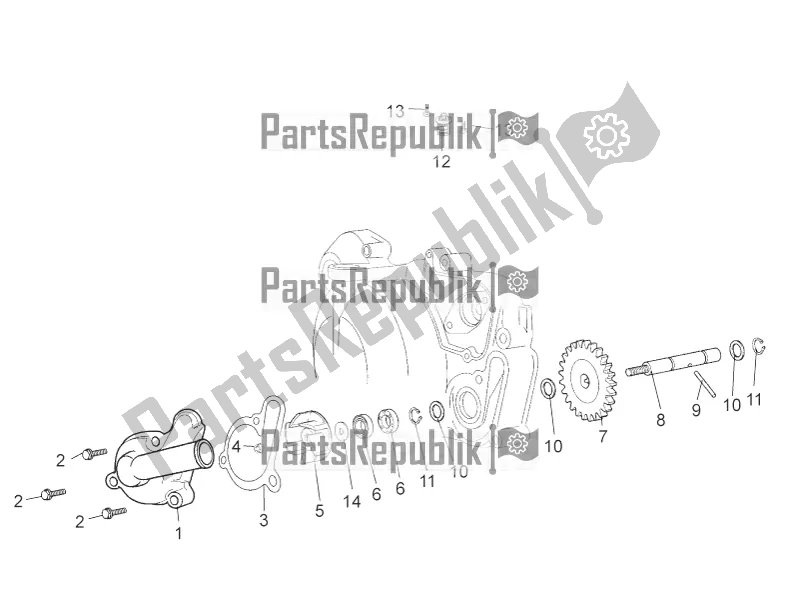 Alle Teile für das Wasserpumpe des Aprilia RX 50 2016