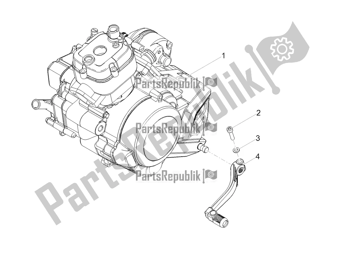 Todas las partes para Palanca Parcial Completa Del Motor de Aprilia RX 50 Factory 2018