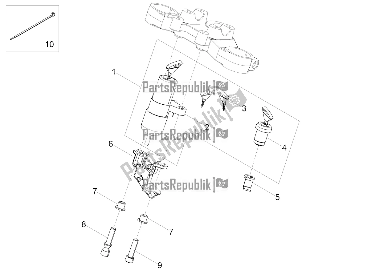 All parts for the Locks of the Aprilia RX 50 Factory 2018