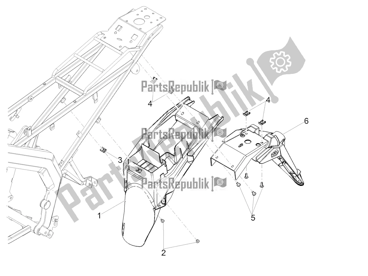 Toutes les pièces pour le Garde-boue Arrière du Aprilia RX 50 Factory 2018