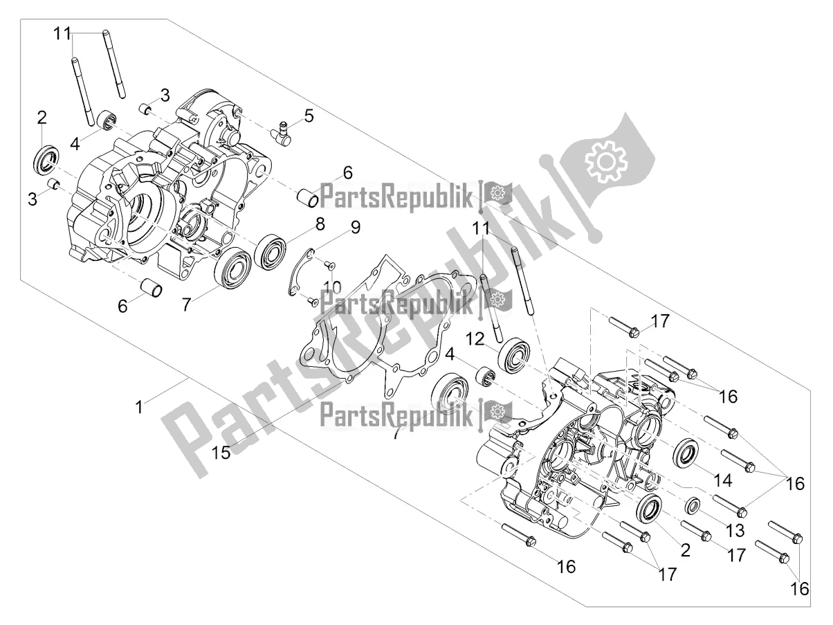 All parts for the Crankcases I of the Aprilia RX 50 Factory 2019