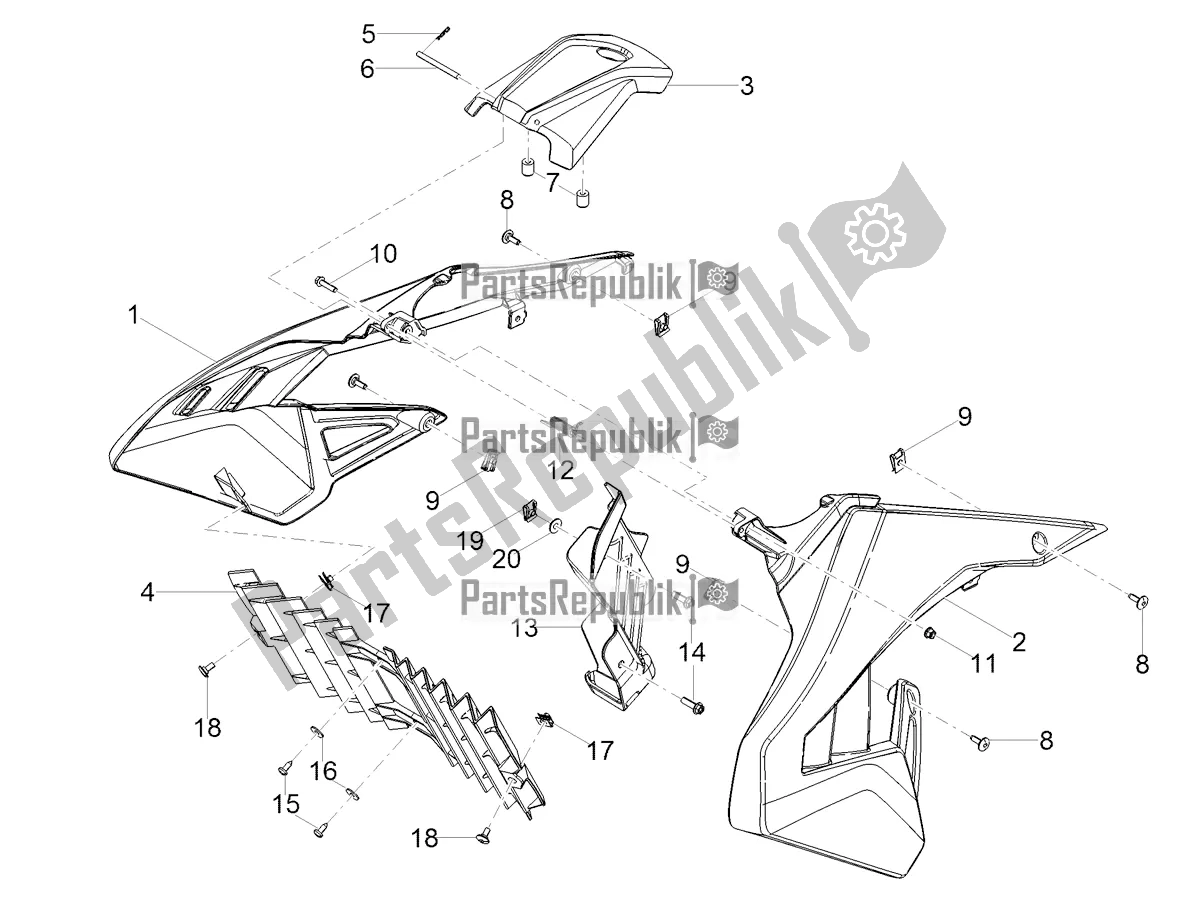All parts for the Duct of the Aprilia RX 50 Factory 2019