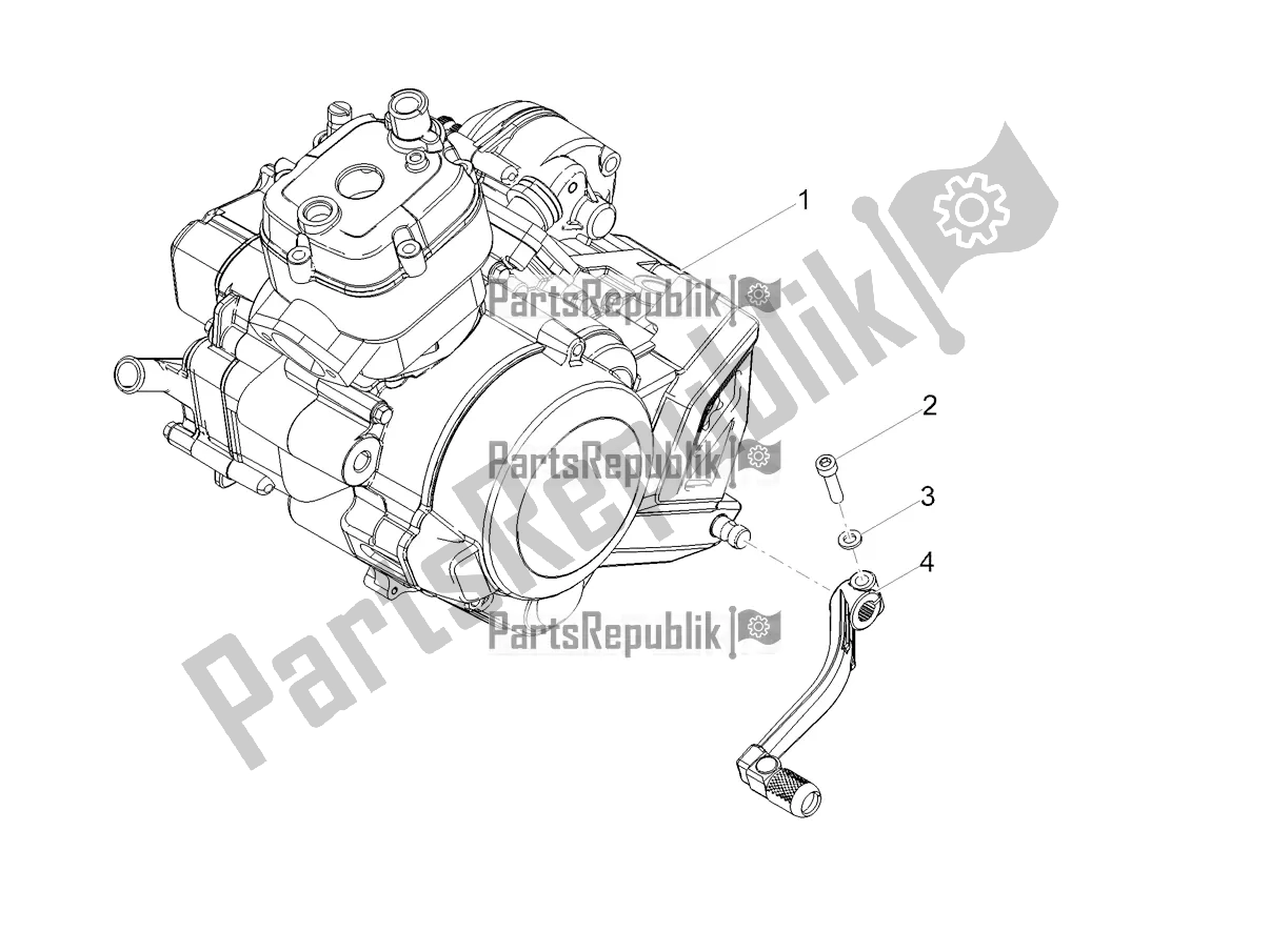 Todas as partes de Alavanca Parcial De Completação Do Motor do Aprilia RX 50 Factory 2019