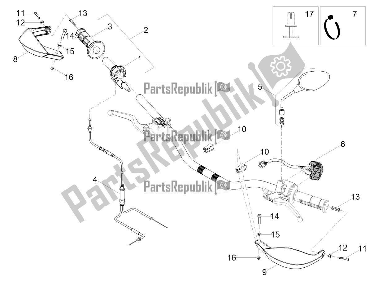 All parts for the Handlebar - Controls of the Aprilia RX 50 Factory 2019