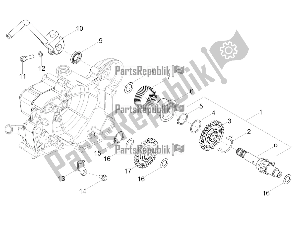 All parts for the Starter / Electric Starter of the Aprilia RX 50 Factory 2019
