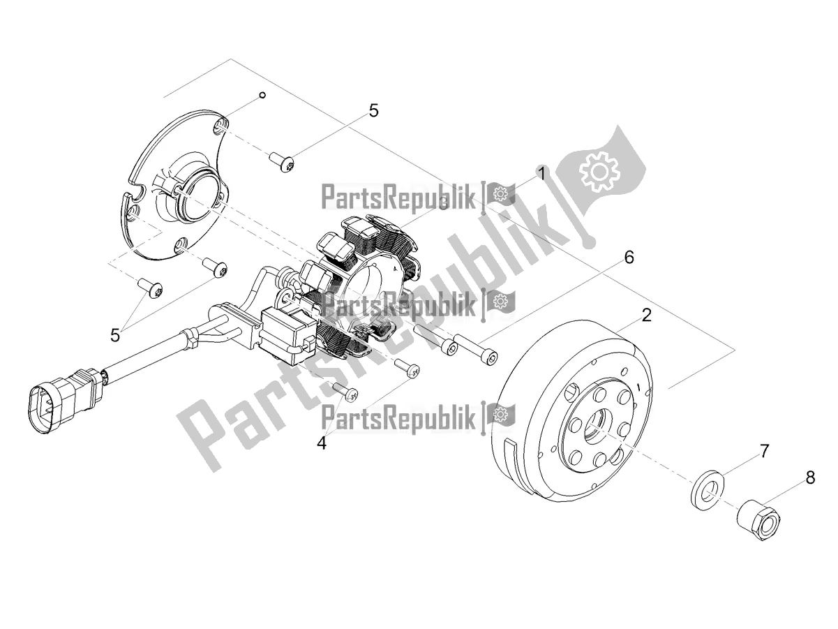 Alle onderdelen voor de Cdi Magneto Montage / Ontstekingsunit van de Aprilia RX 50 Factory 2020