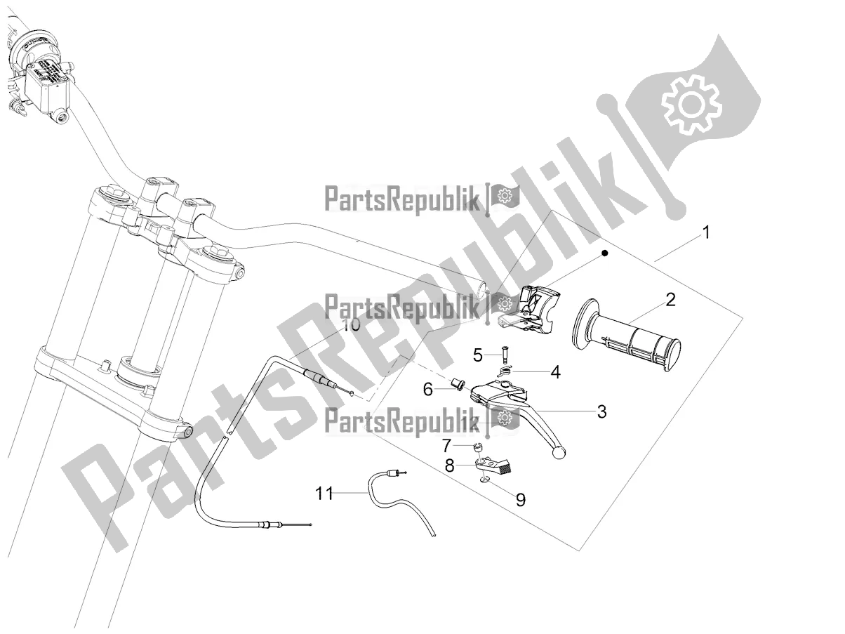 Todas as partes de Controle De Embreagem do Aprilia RX 50 Factory 2020
