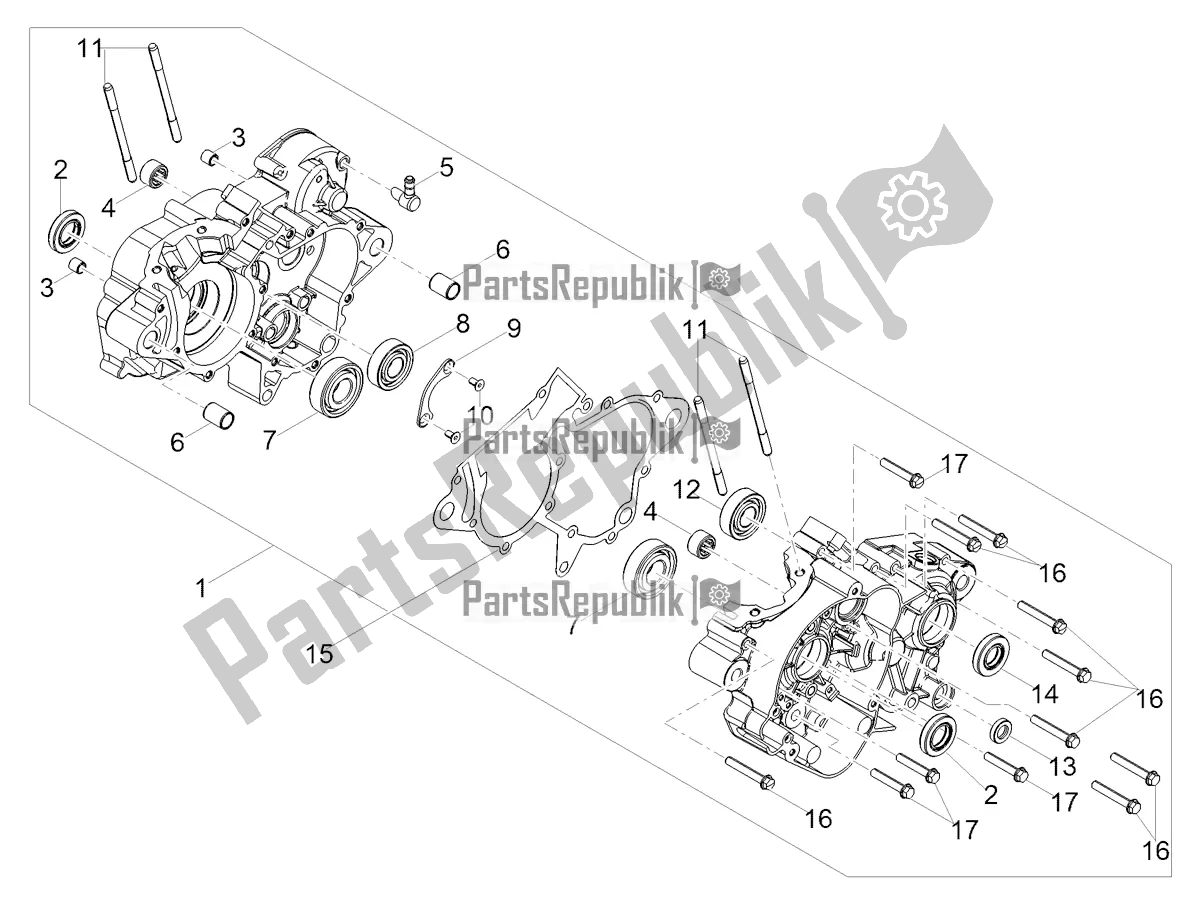 All parts for the Crankcases I of the Aprilia RX 50 Factory 2020
