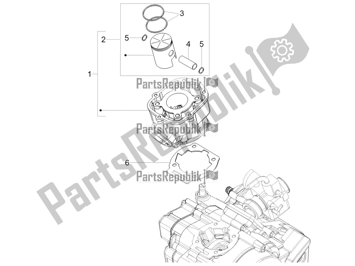 All parts for the Cylinder - Piston of the Aprilia RX 50 Factory 2020