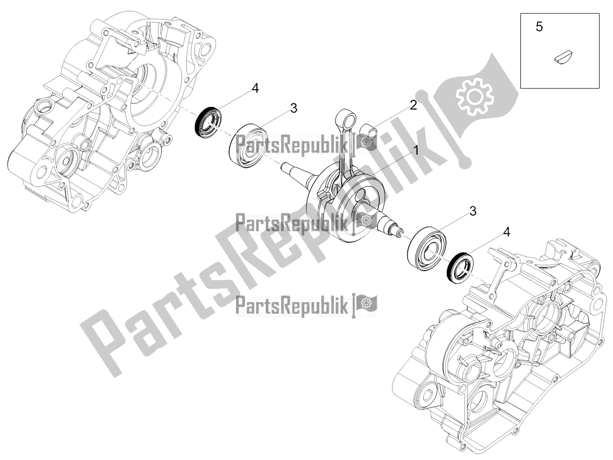 Alle onderdelen voor de Aandrijfas van de Aprilia RX 50 Factory 2020