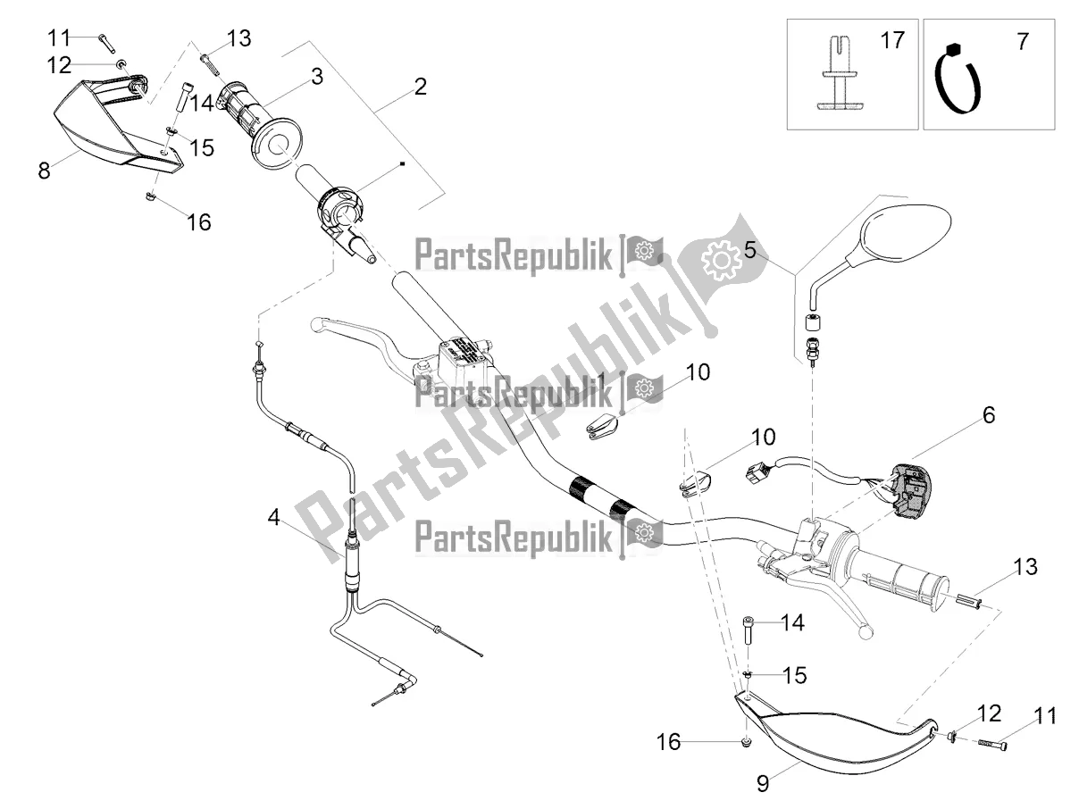 All parts for the Handlebar - Controls of the Aprilia RX 50 Factory 2020