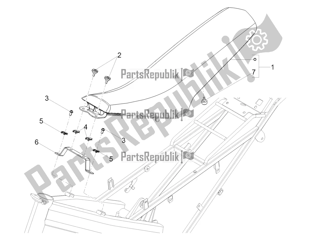 Alle onderdelen voor de Zadel van de Aprilia RX 50 Factory 2020