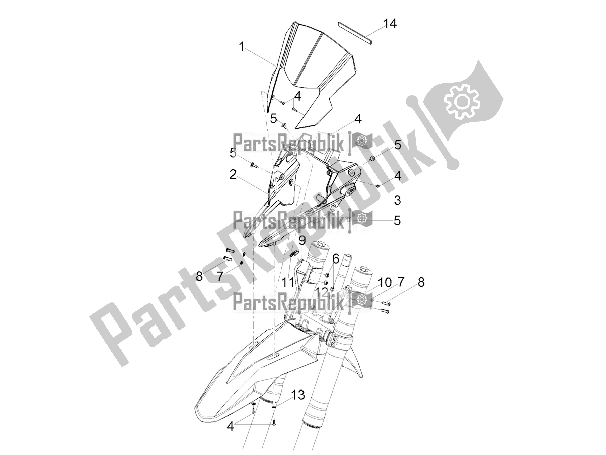 Alle onderdelen voor de Voorruit van de Aprilia RX 50 Factory 2020