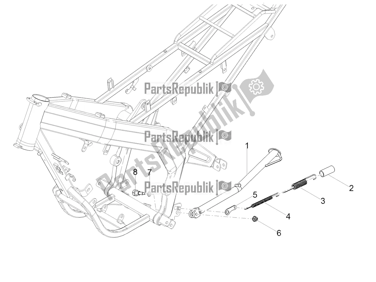 Todas as partes de Suporte Central do Aprilia RX 50 Factory 2021