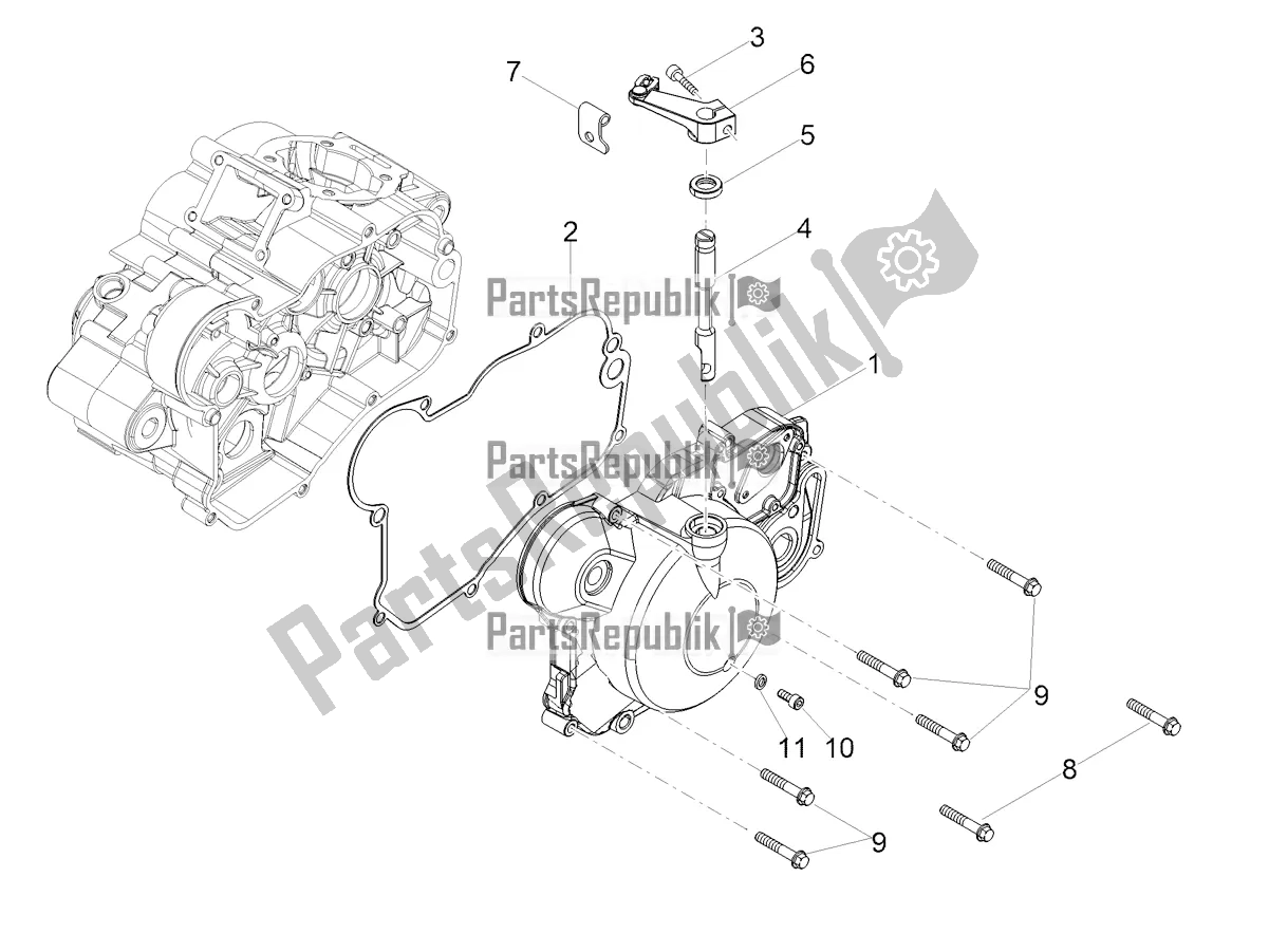 All parts for the Clutch Cover of the Aprilia RX 50 Factory 2021