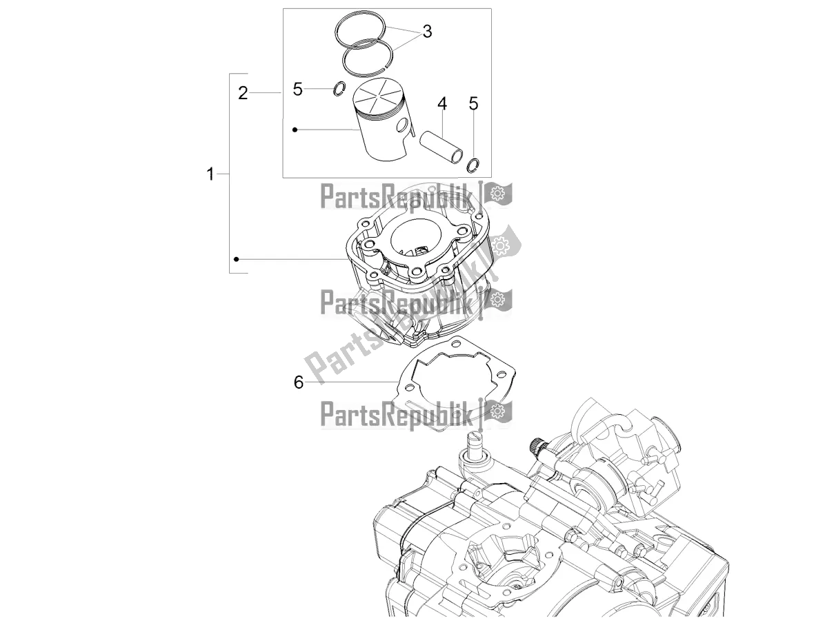 All parts for the Cylinder - Piston of the Aprilia RX 50 Factory 2021