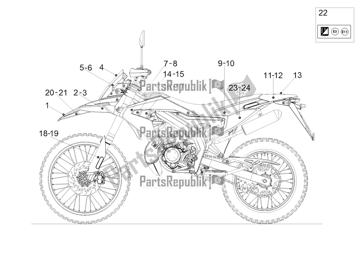 Alle onderdelen voor de Sticker van de Aprilia RX 50 Factory 2021