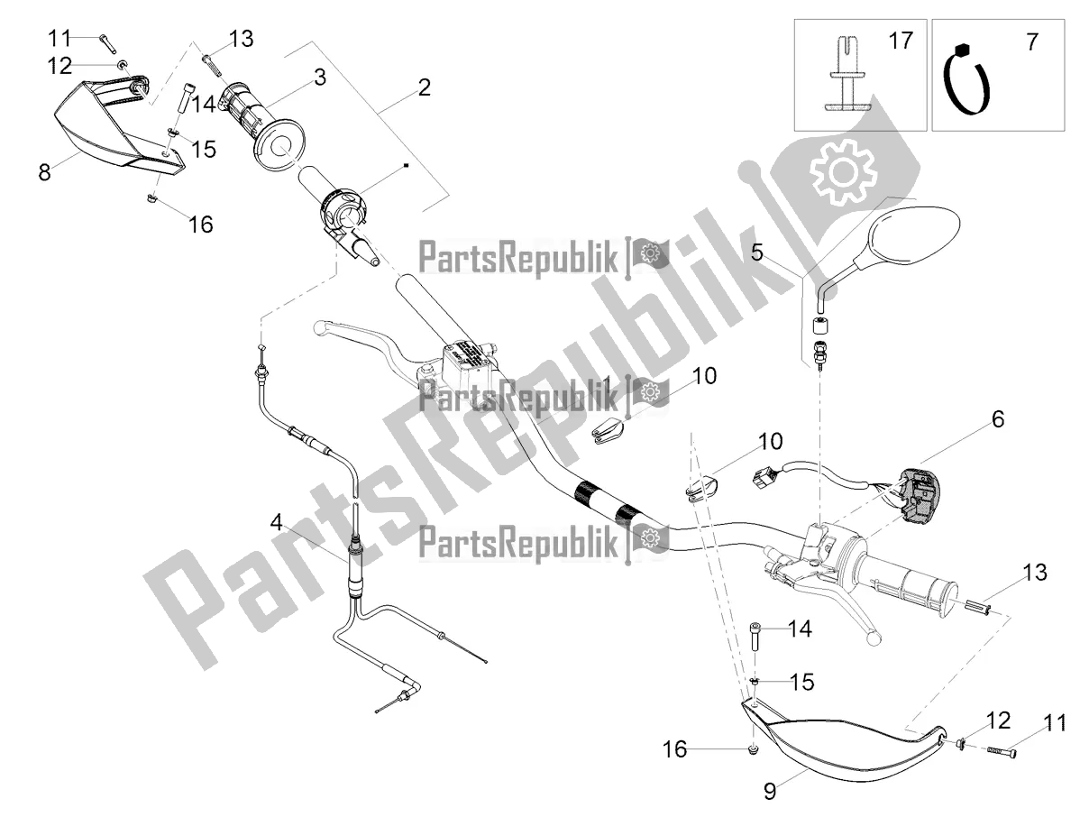 All parts for the Handlebar - Controls of the Aprilia RX 50 Factory 2021