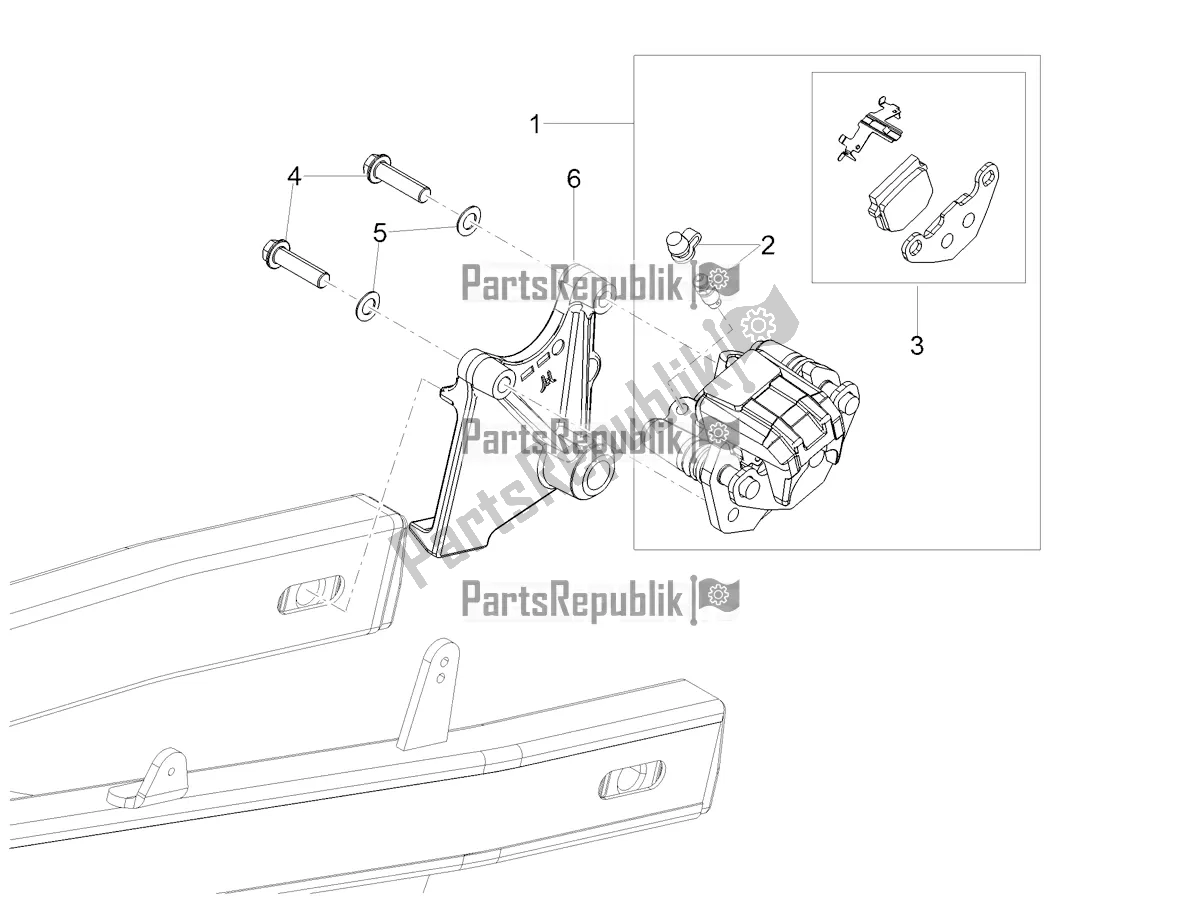 Toutes les pièces pour le étrier De Frein Arrière du Aprilia RX 50 Factory 2021