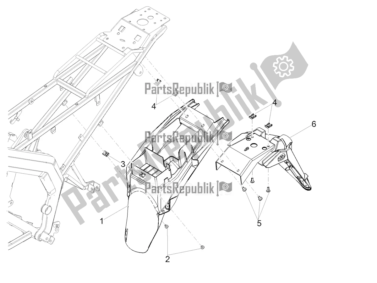 Todas las partes para Guardabarros Trasero de Aprilia RX 50 Factory 2021