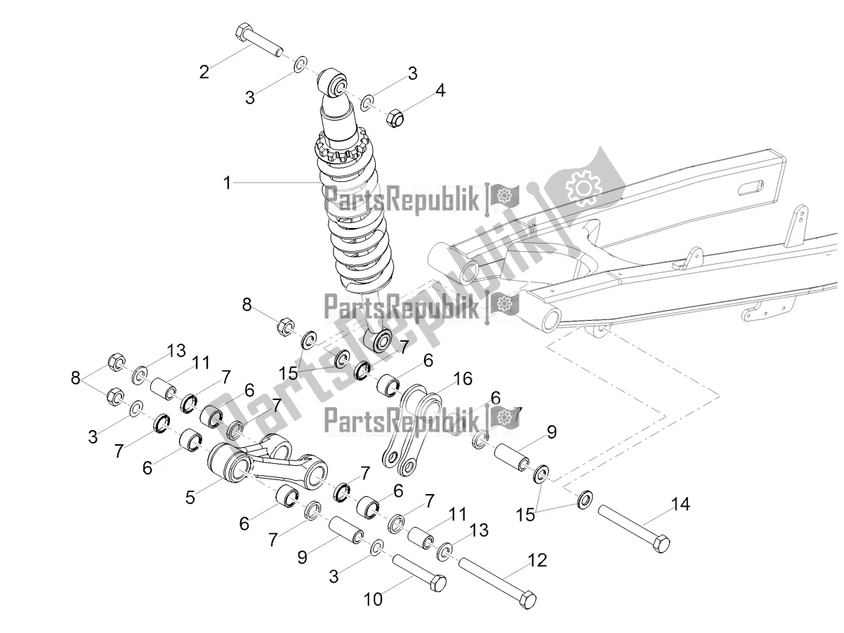 All parts for the Shock Absorber of the Aprilia RX 50 Factory 2021