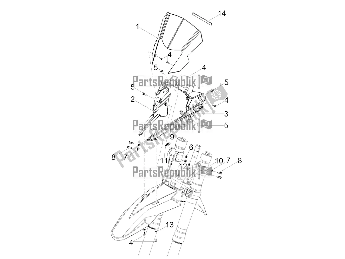 All parts for the Windshield of the Aprilia RX 50 Factory 2021