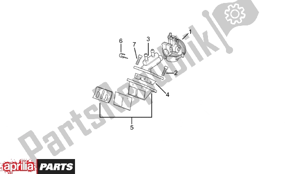 Alle onderdelen voor de Carburettor I van de Aprilia RX Enduro-mx Supermotard 215 50 1995 - 2003